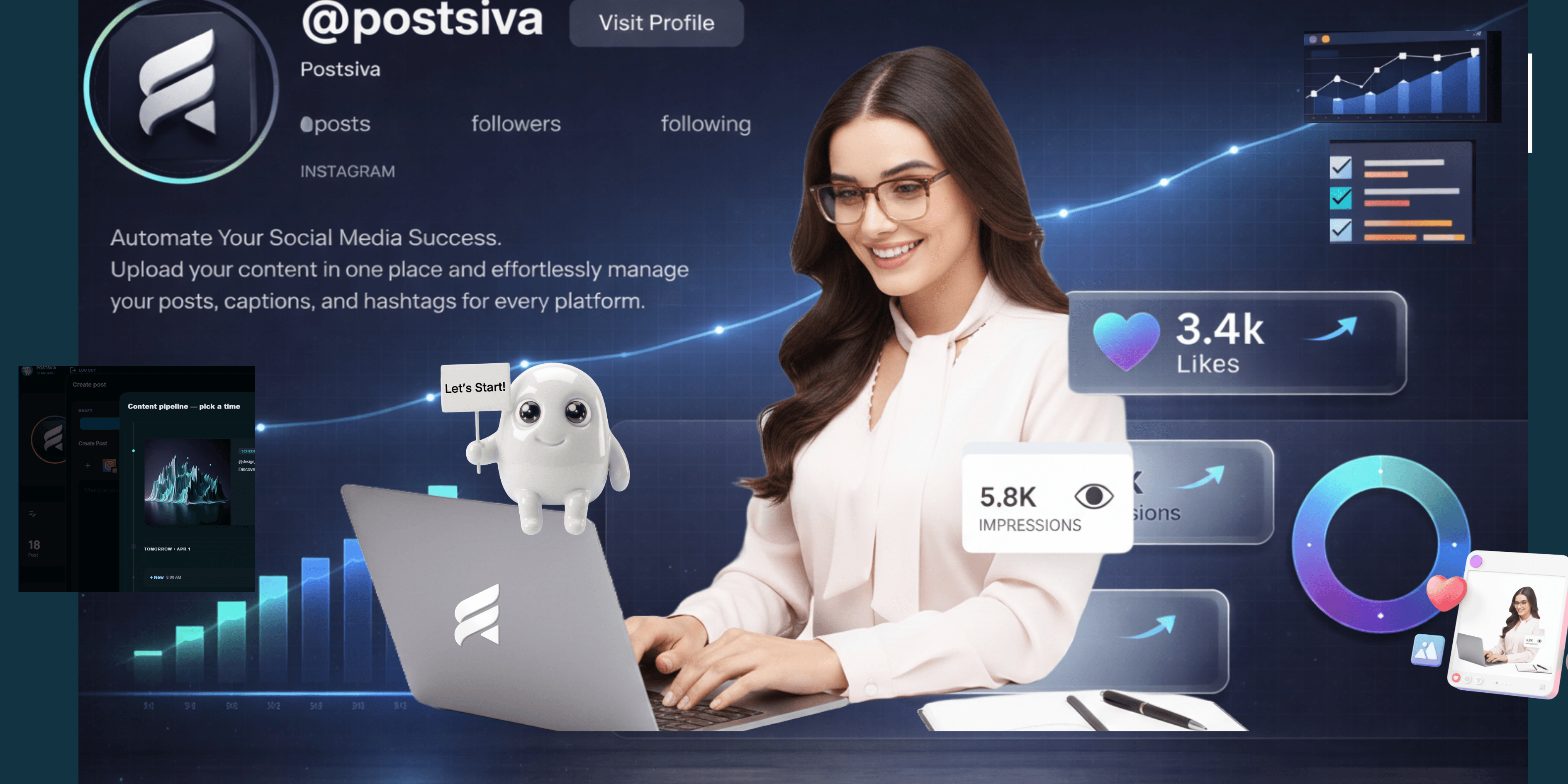 Postsiva — automate social media across platforms from one workspace