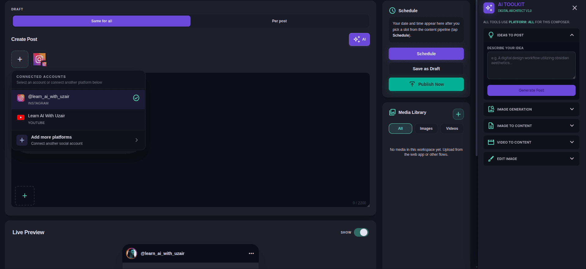 Postsiva composer preview workflow